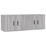vidaXL Meubles TV muraux 2 Pièces sonoma gris 57x34 5x40 cm