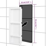 vidaXL Niche de douche avec 3 compartiments Blanc mat 41x99x9 cm