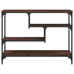 vidaXL Table console chêne marron 100x30x75 cm bois d'ingénierie