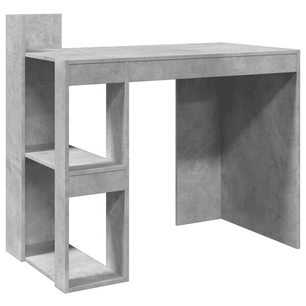 Bureau table poste de travail meuble d'ordinateur informatique étude 103 5 x 56 5 x 94 cm bois d'ingénierie gris 02_0023832
