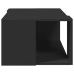 vidaXL Table basse noir 89 5x48x30 cm bois d'ingénierie