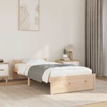 vidaXL Cadre de lit sans matelas bois massif 75x190 cm