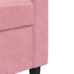 vidaXL Ensemble de canapés 3 Pièces avec coussins Rose Velours