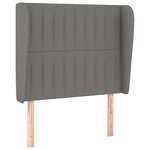 vidaXL Sommier à lattes de lit avec matelas Gris foncé 90x200 cm Tissu