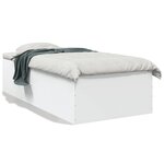vidaXL Cadre de lit blanc 100x200 cm bois d'ingénierie
