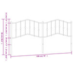 vidaXL Tête de lit métal noir 193 cm