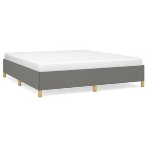 vidaXL Cadre de lit Gris foncé 180 x 200 cm Tissu