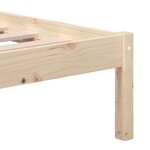 vidaXL Cadre de lit sans matelas bois massif 140x190 cm