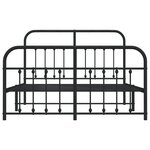 vidaXL Cadre de lit métal sans matelas avec pied de lit noir 140x200cm
