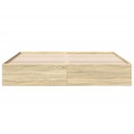 vidaXL Cadre de lit chêne sonoma 200x200 cm bois d'ingénierie