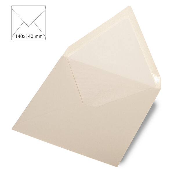 Enveloppe carrée  met.FSC Mix Credit  cachemire metallic  140x140mm  120g / m²  5 pces