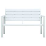 vidaXL Banc de jardin 120 cm PEHD Blanc Aspect de bois