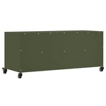 vidaXL Meuble TV vert olive 100 5x39x43 5 cm acier laminé à froid