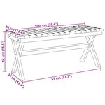 vidaXL Banc de jardin noir bois massif d'acacia et tissu