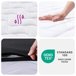 vidaXL Matelas à ressorts bonnell moyen 100x200 cm