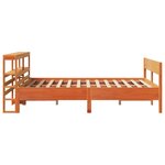 vidaXL Cadre de lit sans matelas cire marron 120x190cm bois pin massif