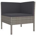 Salon de jardin meuble d'extérieur ensemble de mobilier 5 pièces avec coussins résine tressée gris 02_0016437