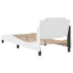 vidaXL Cadre de lit sans matelas blanc 100x200 cm similicuir