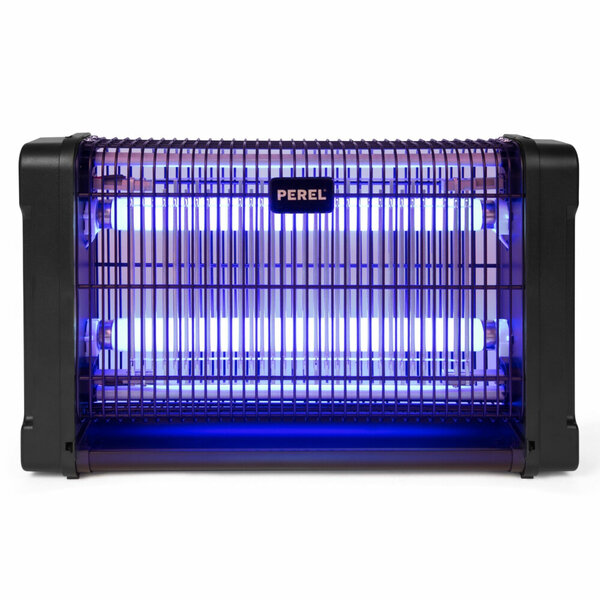 Perel Destructeur d'insectes  électrique  LED UV  grille 2800 V  bac collecteur amovible  80 m²  noir