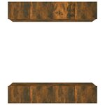 vidaXL Meubles TV 4 Pièces chêne fumé 80x30x30 cm bois d'ingénierie