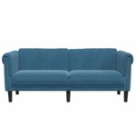 vidaXL Canapé à 2 places bleu velours