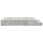 vidaXL Cadre de lit de rangement Gris béton 135x190 cm
