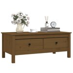 vidaXL Table basse Marron miel 100x50x40 cm Bois massif de pin