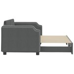 vidaXL Lit de jour avec lit gigogne gris foncé 80x200 cm tissu
