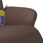vidaXL Fauteuil inclinable de massage repose-pieds marron similicuir