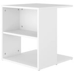 vidaXL Table d'appoint blanc 45x45x48 cm bois d'ingénierie