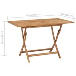 vidaXL Ensemble à manger de jardin 7 Pièces Bois de teck massif