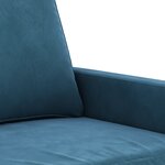 vidaXL Canapé à 3 places Bleu 180 cm Velours