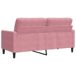 vidaXL Canapé à 2 places Rose 140 cm Velours