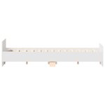 vidaXL Cadre de lit sans matelas blanc 135x190 cm