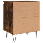 vidaXL Table de chevet chêne fumé 40x30x50 cm bois d'ingénierie