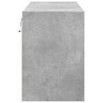 vidaXL Meuble TV mural avec lumières LED gris béton 80x31x45 cm