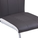 vidaXL Chaises à manger cantilever lot de 2 gris similicuir