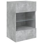 vidaXL Meubles TV muraux et lumières LED 2Pièces gris béton 40x30x60 5 cm