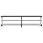 vidaXL Meuble TV sonoma gris 180x30x50 cm bois d'ingénierie et métal