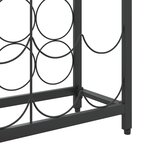 vidaXL Casier à bouteilles de 45 bouteilles noir 54x18x100cm fer forgé