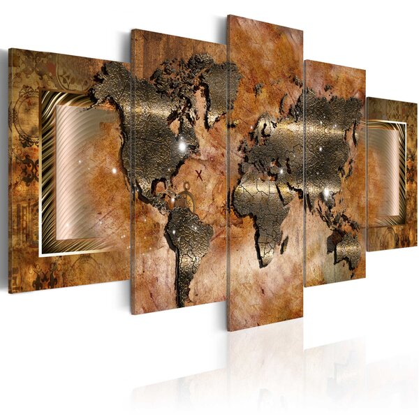 Tableau - steel map l x h en cm 100x50