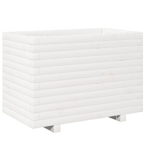 vidaXL Jardinière blanc 70x40x49 5 cm bois de pin massif