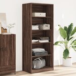 vidaXL Garde-robe chêne marron 80x50x200 cm bois d'ingénierie