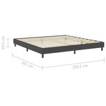 vidaXL Sommier à lattes de lit Gris foncé Tissu 200x200 cm