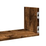 vidaXL Étagères murales 3 Pièces chêne fumé 58x18x18 cm bois d'ingénierie