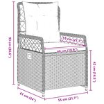 vidaXL Ensemble de Dîner de Jardin 3 Pièces Beige Rattan Poly