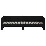 vidaXL Lit coulissant sans matelas noir 2x(80x200)cm