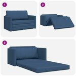 vidaXL Canapé Lit Sol 2-en-1 Bleu 124x71x78 cm Tissu