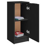 vidaXL Buffets 2 Pièces noir 30x30x70 cm bois d'ingénierie