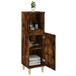 vidaXL Armoire de bain chêne fumé 30x30x100 cm bois d'ingénierie
